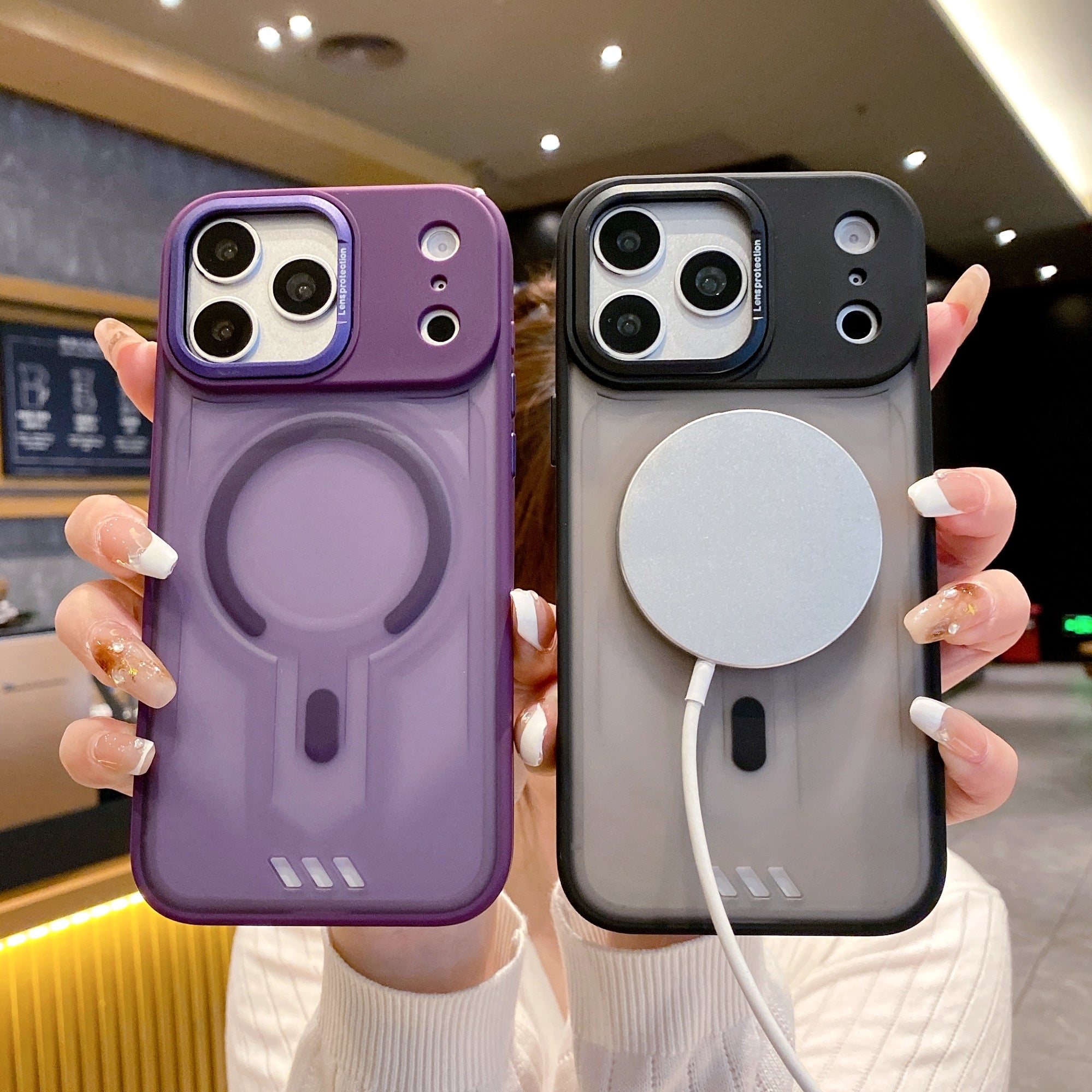 Violet Aura Halo MagSafe Silicone Phone Cases For iPhone
