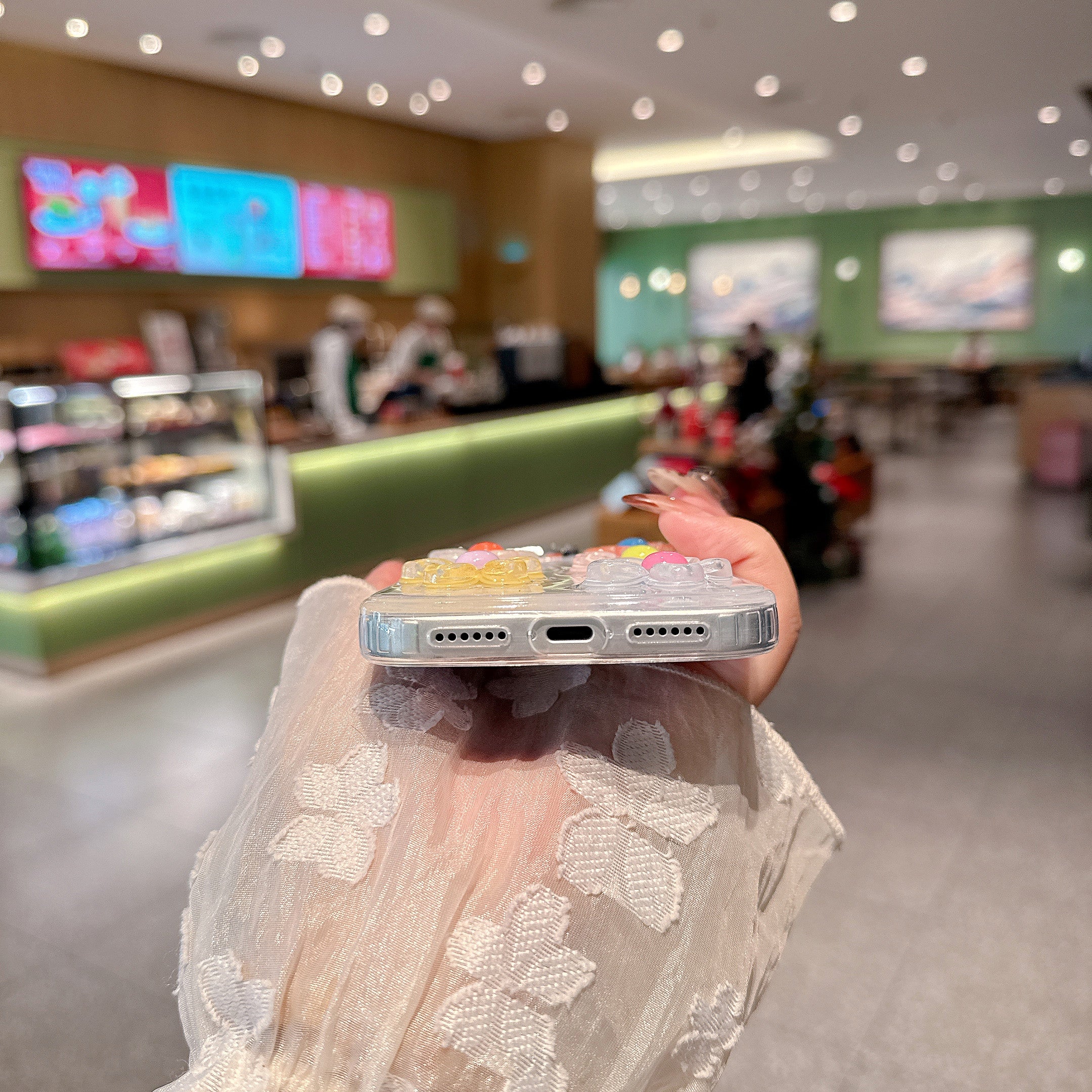 Jelly Flower Spark Garden Glow Silicone Phone Cases For iPhone