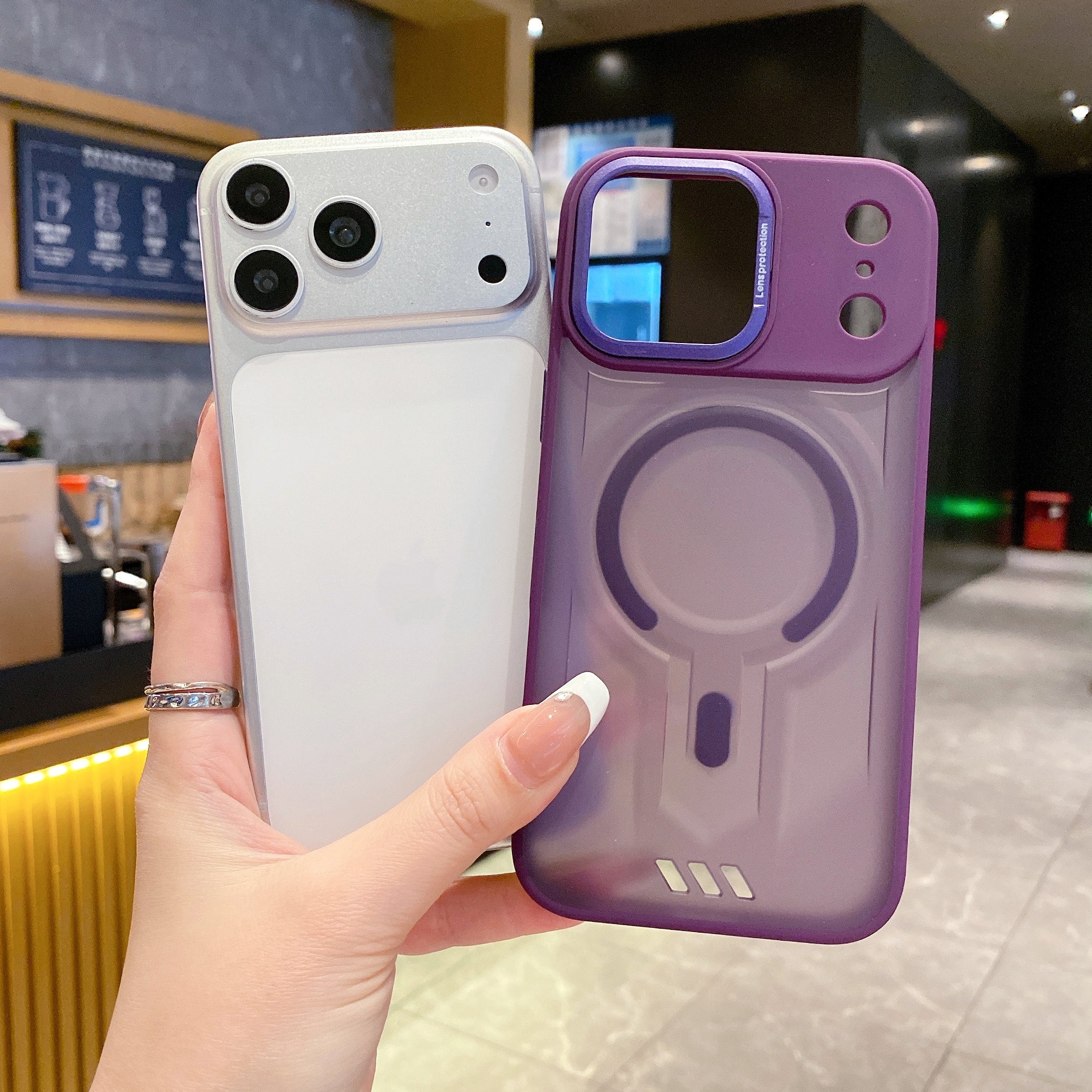 Violet Aura Halo MagSafe Silicone Phone Cases For iPhone
