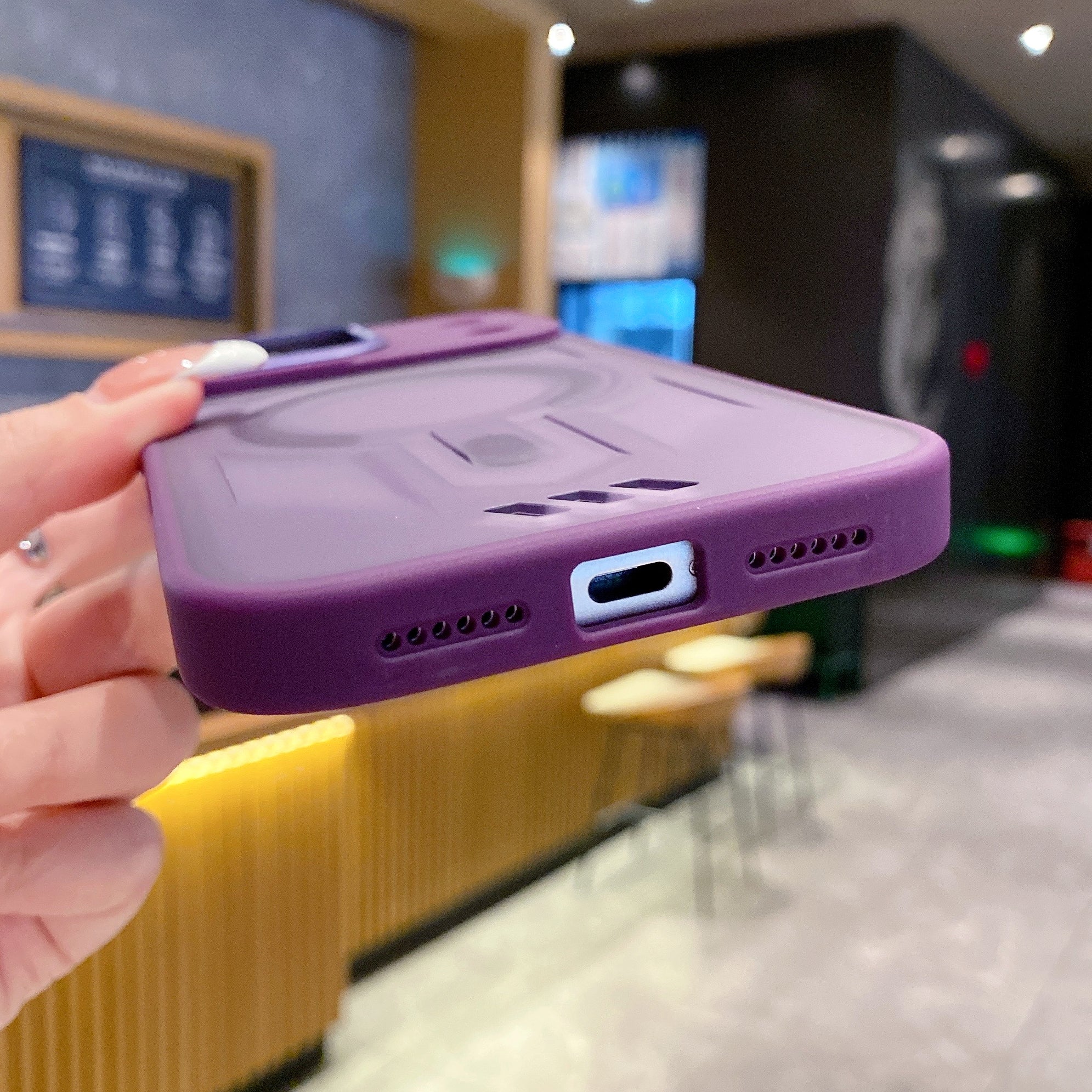 Violet Aura Halo MagSafe Silicone Phone Cases For iPhone