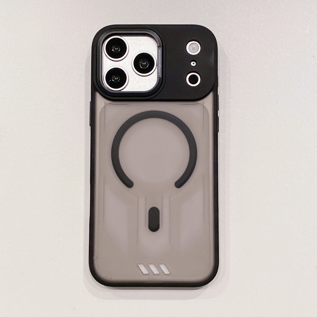Onyx Black Halo MagSafe Silicone Phone Cases For iPhone