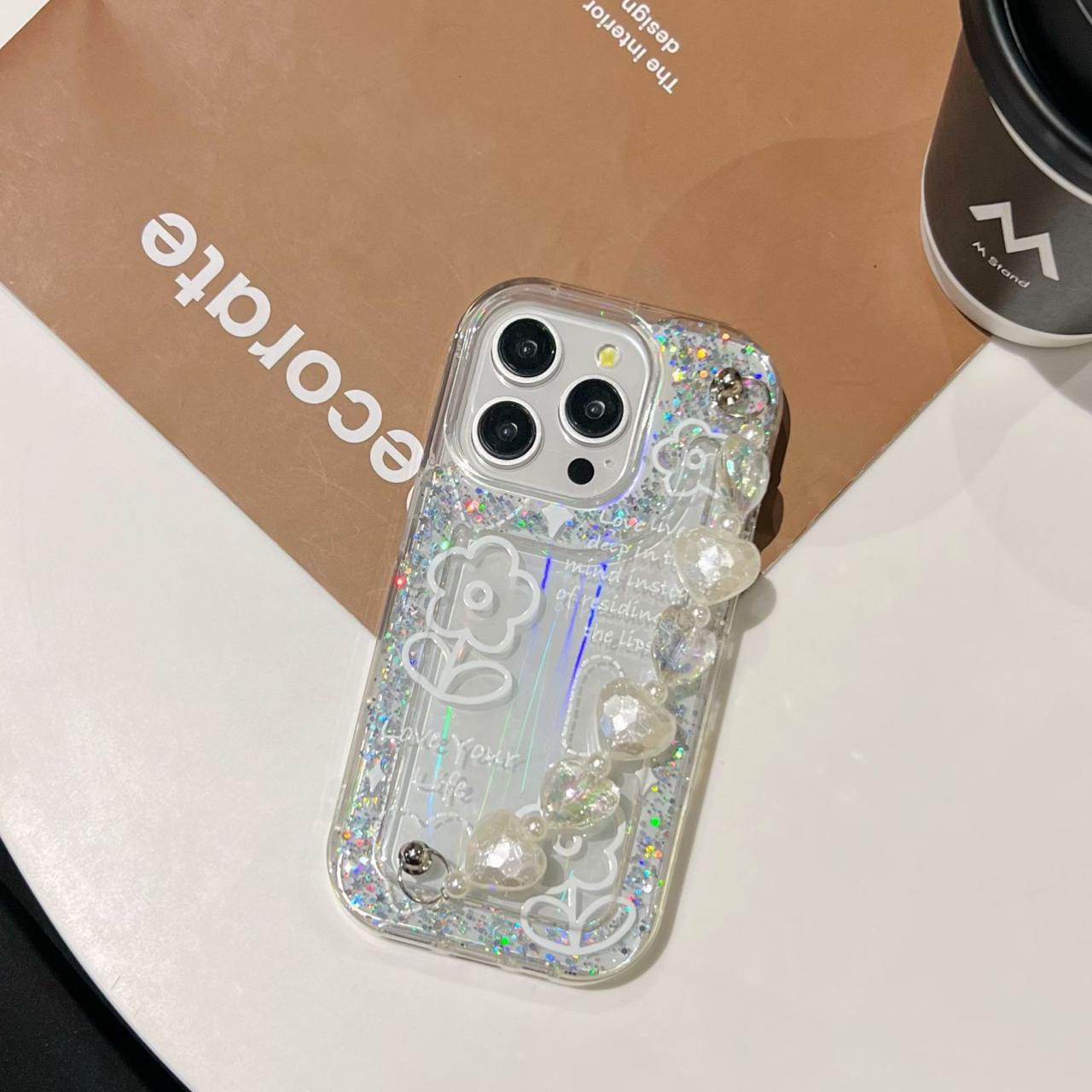 Love Your Life Floral Motif Silicone Phone Cases For iPhone