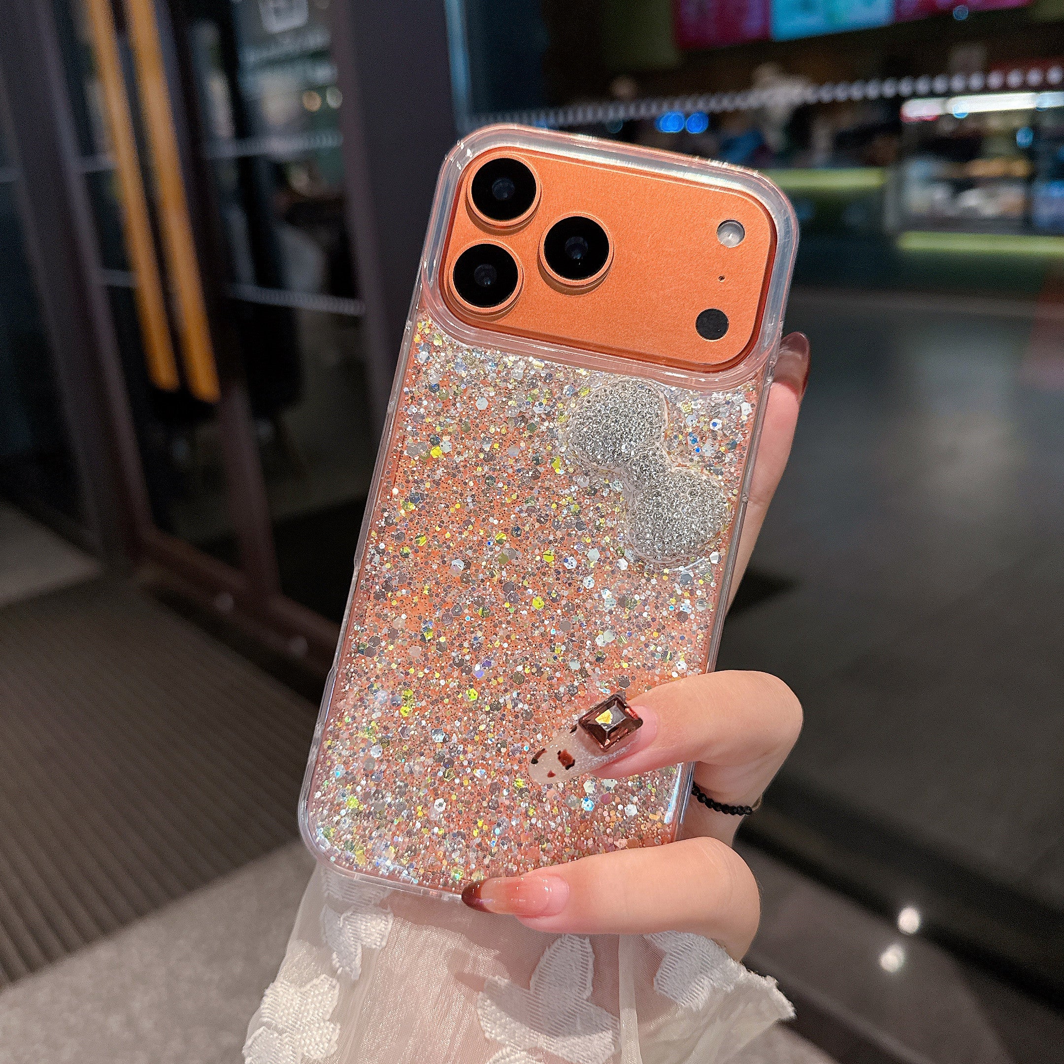 Platinum Bow – Snowfall Radiance Silicone Phone Cases For iPhone