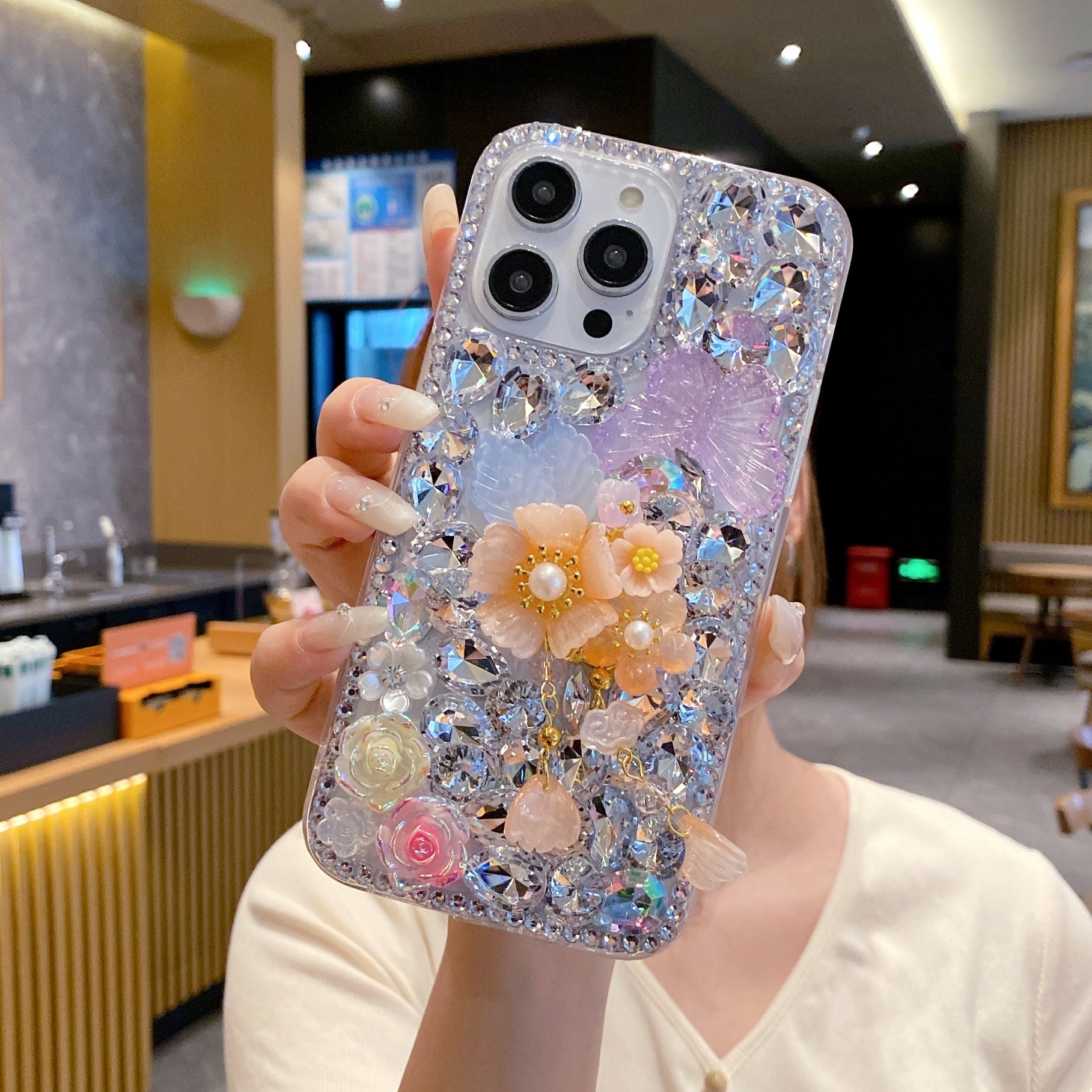Floral Ice Queen Silicon Phone Case For iPhone