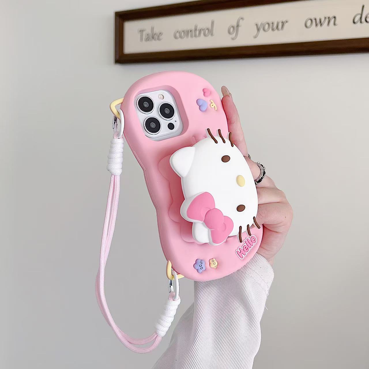 Kitty Dreamland Sling Silicone Phone Cases For iPhone