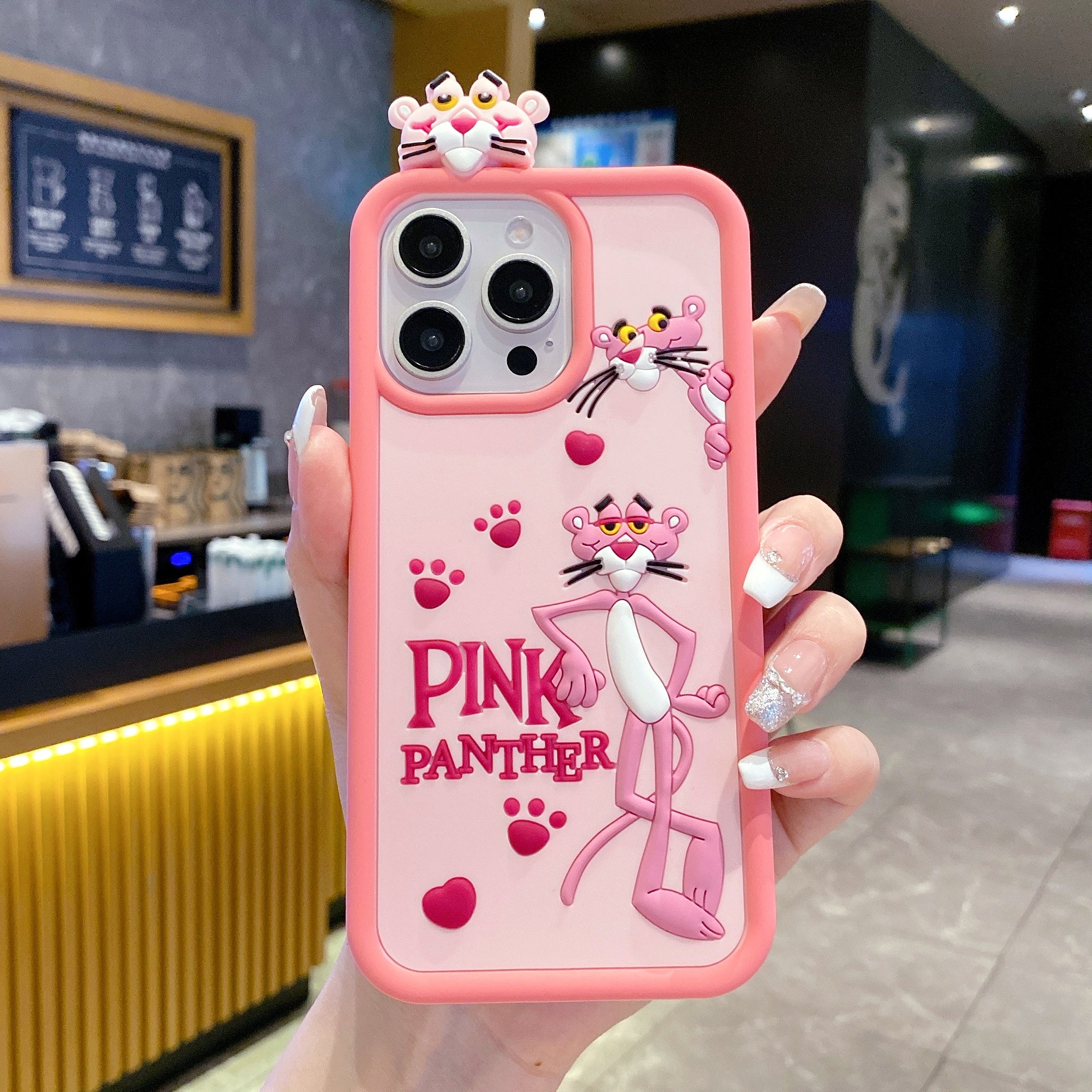 Panther Pink Attitude Silicone Phone Cases For iPhone