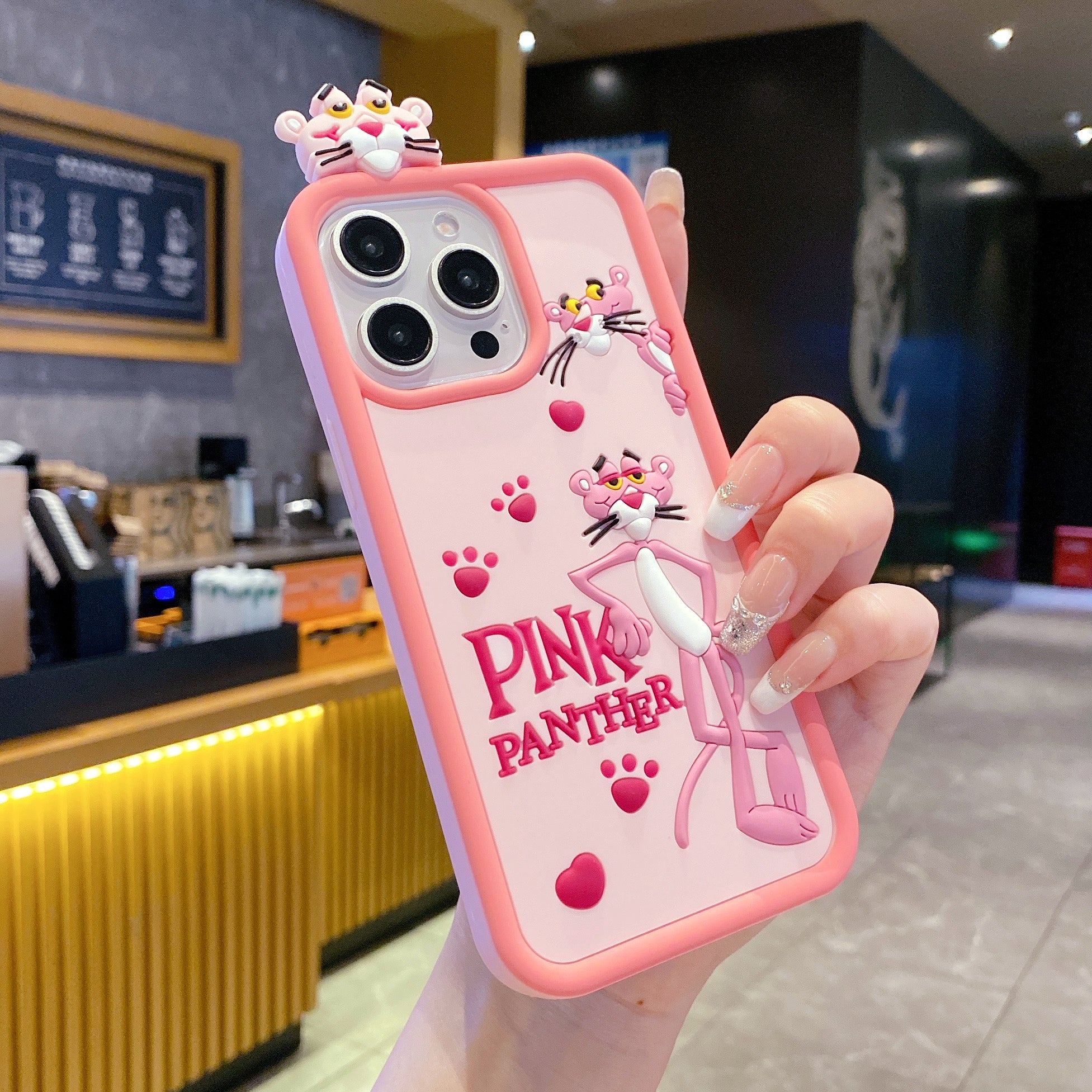 Panther Pink Attitude Silicone Phone Cases For iPhone