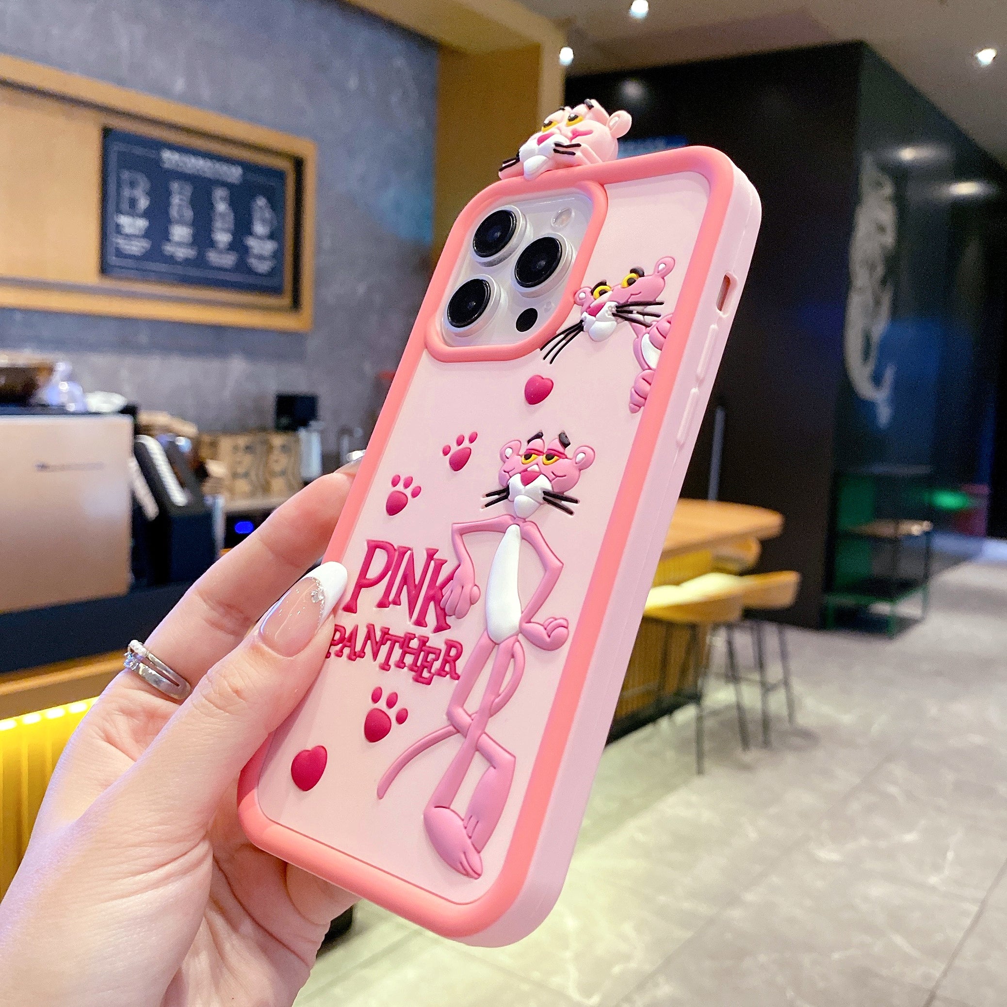 Panther Pink Attitude Silicone Phone Cases For iPhone