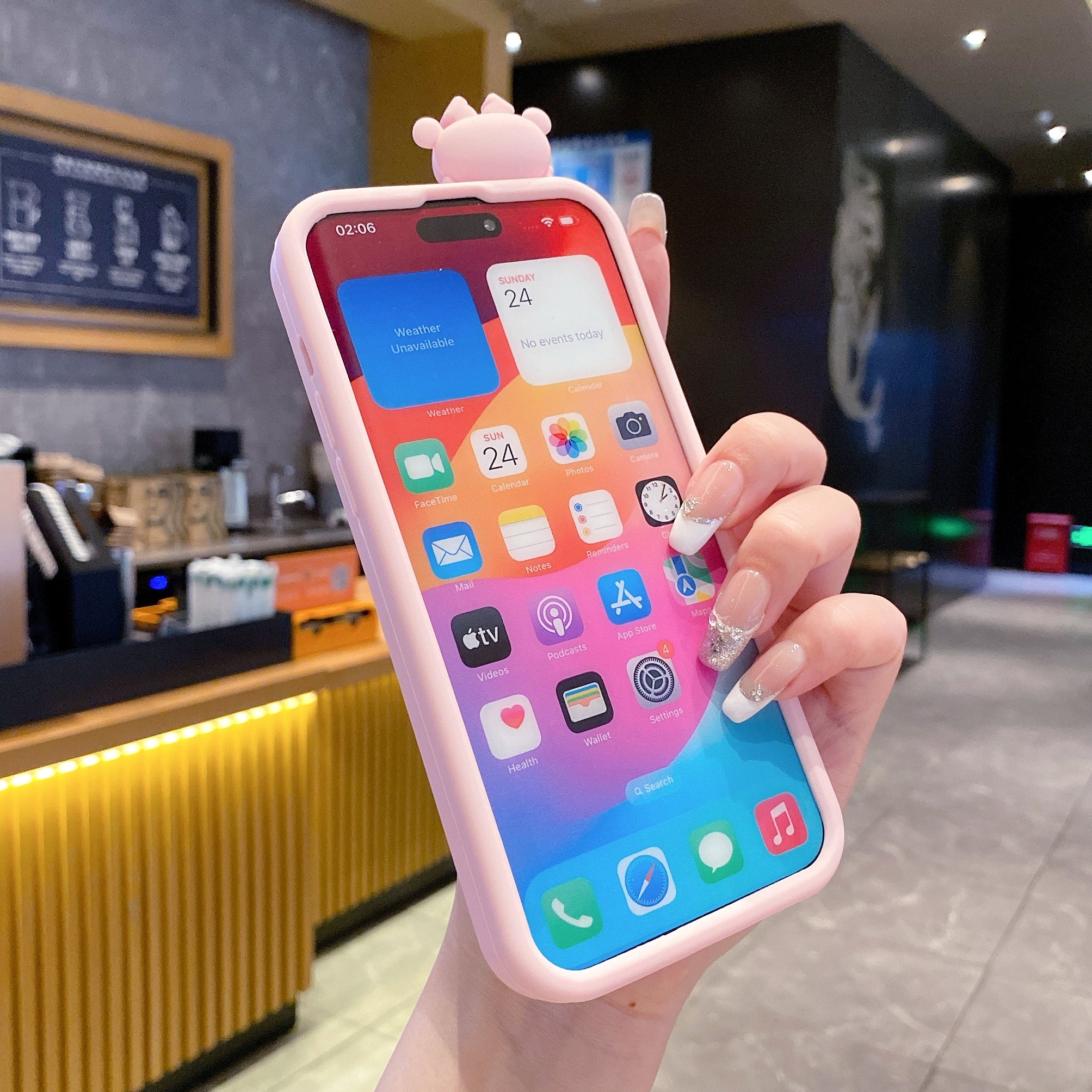 Panther Pink Attitude Silicone Phone Cases For iPhone