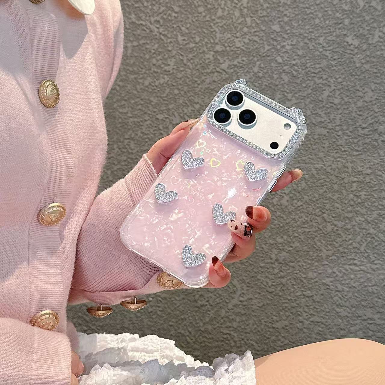 Blush Angel Heart Silicone Phone Cases For iPhone