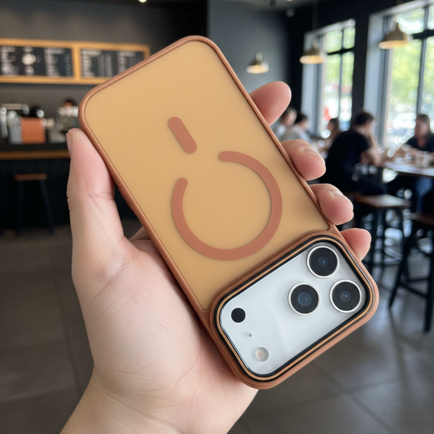 Caramel MagSafe Slim Protective Silicone Phone Cases For iPhone