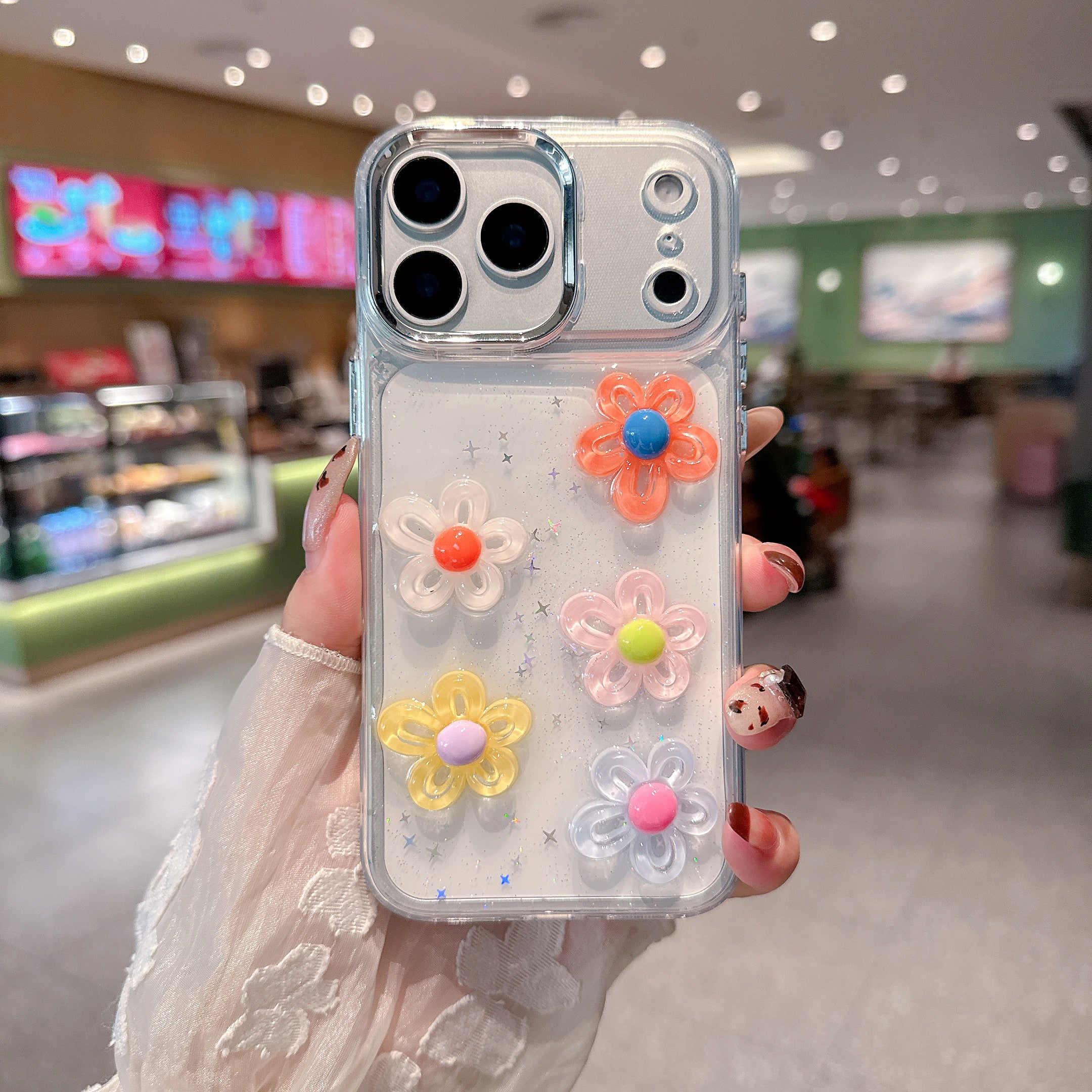 Jelly Flower Spark Garden Glow Silicone Phone Cases For iPhone