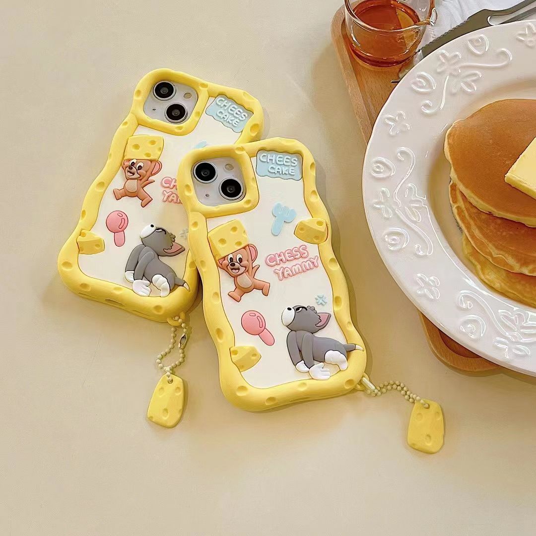 Cheese Yummy Cartoon Silicone Phone Case For iPhone