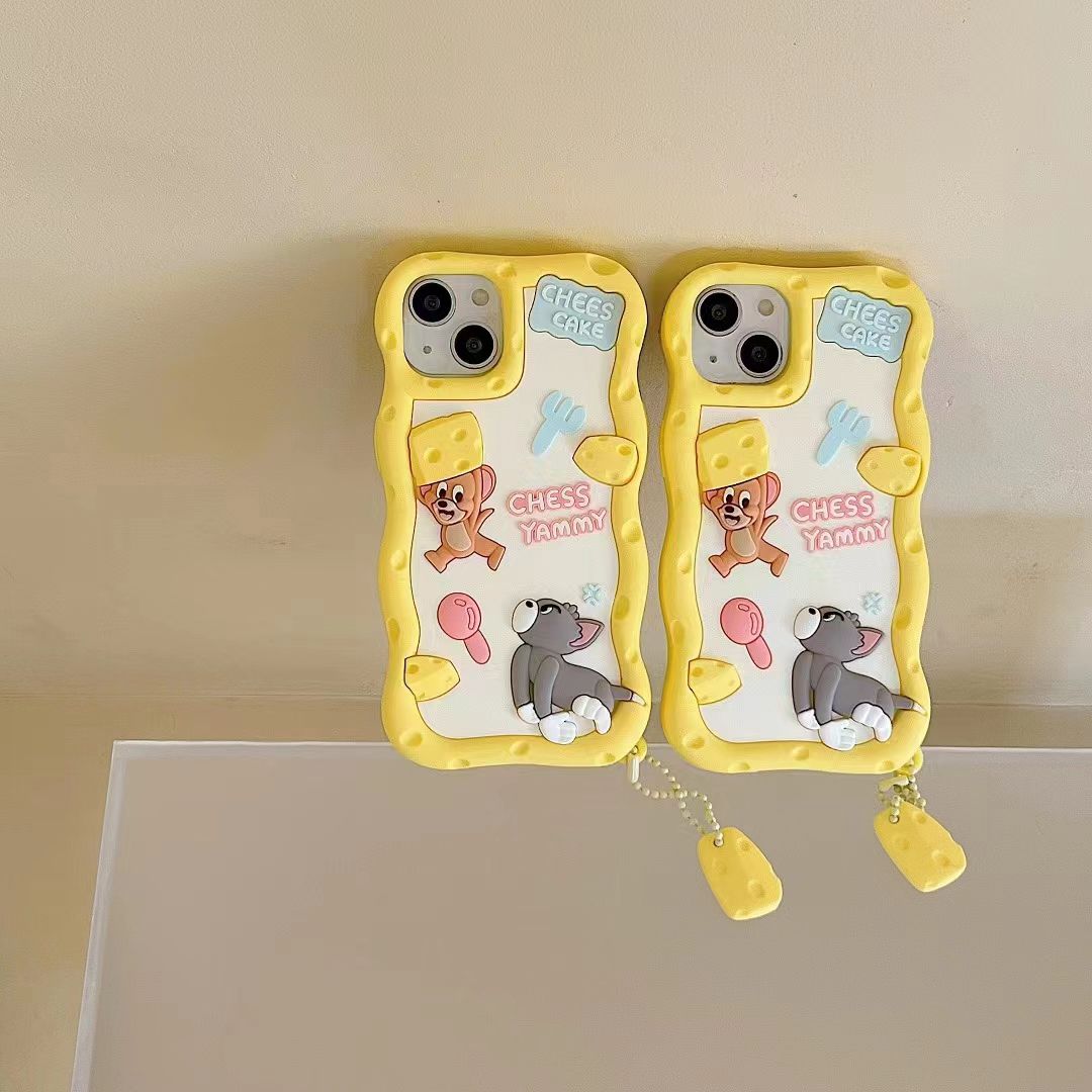 Cheese Yummy Cartoon Silicone Phone Case For iPhone