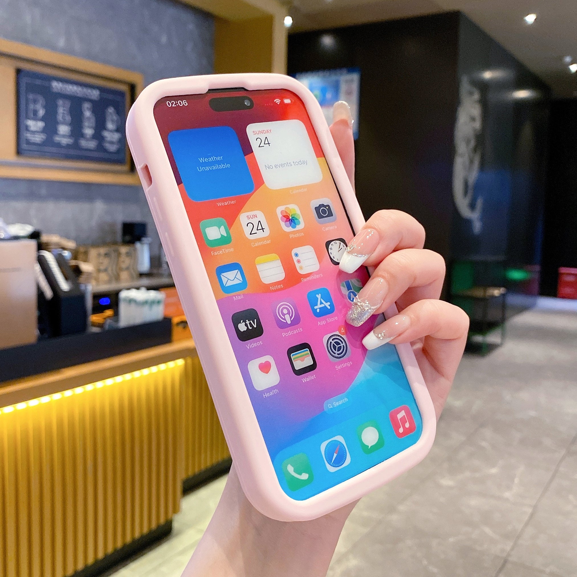 Tulip Blush Mirror Silicone Phone Cases For iPhone