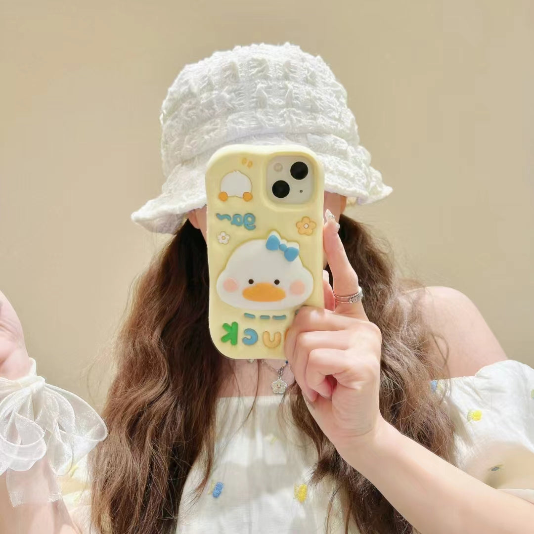 Puffy Duckie Joy Silicone Phone Cases For iPhone