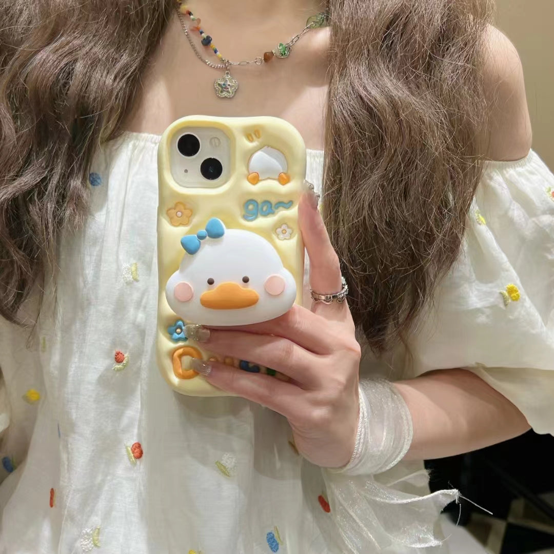 Puffy Duckie Joy Silicone Phone Cases For iPhone