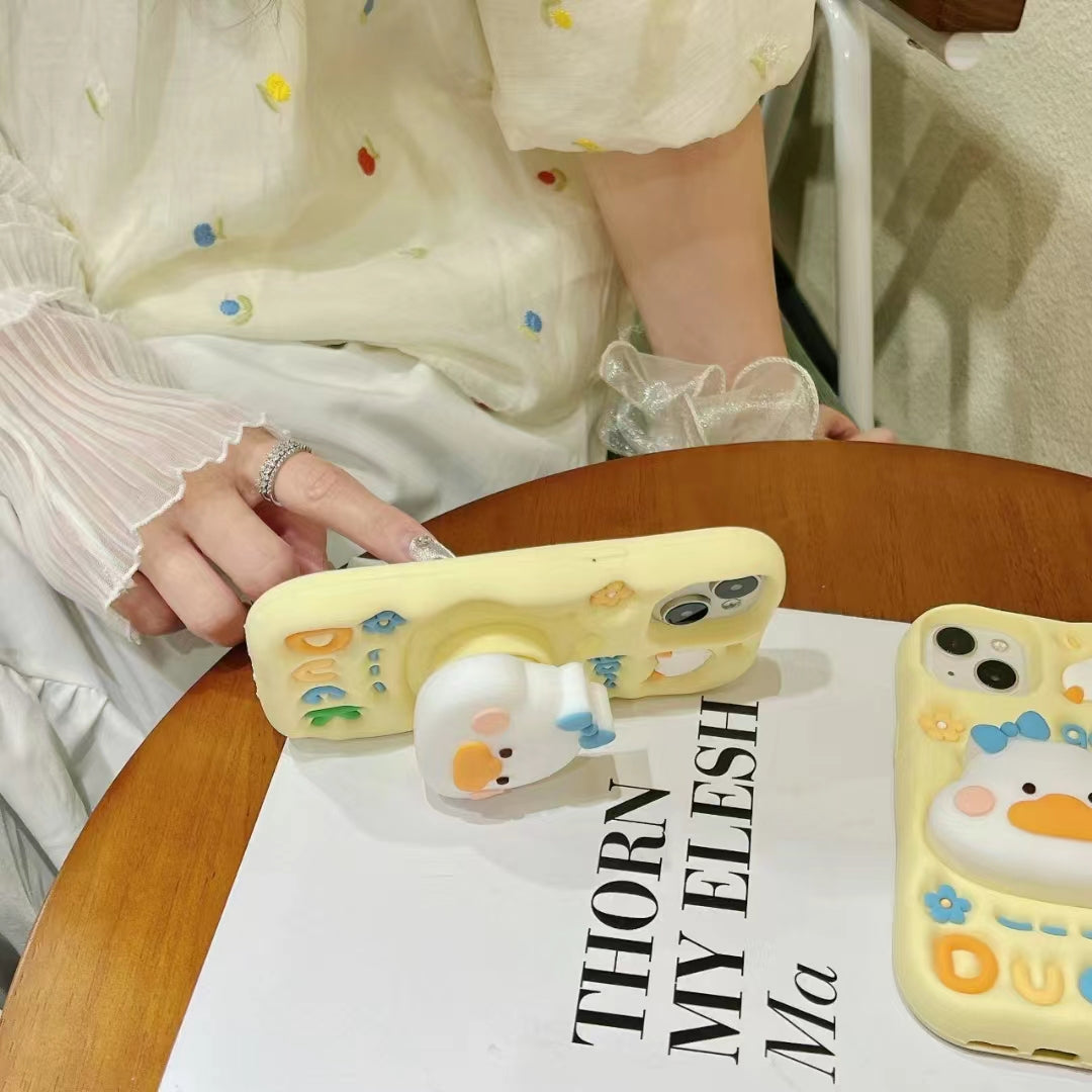Puffy Duckie Joy Silicone Phone Cases For iPhone
