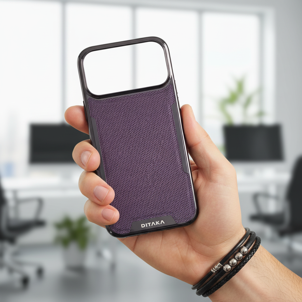 Hand Holding DITAKA Purple Phone Case