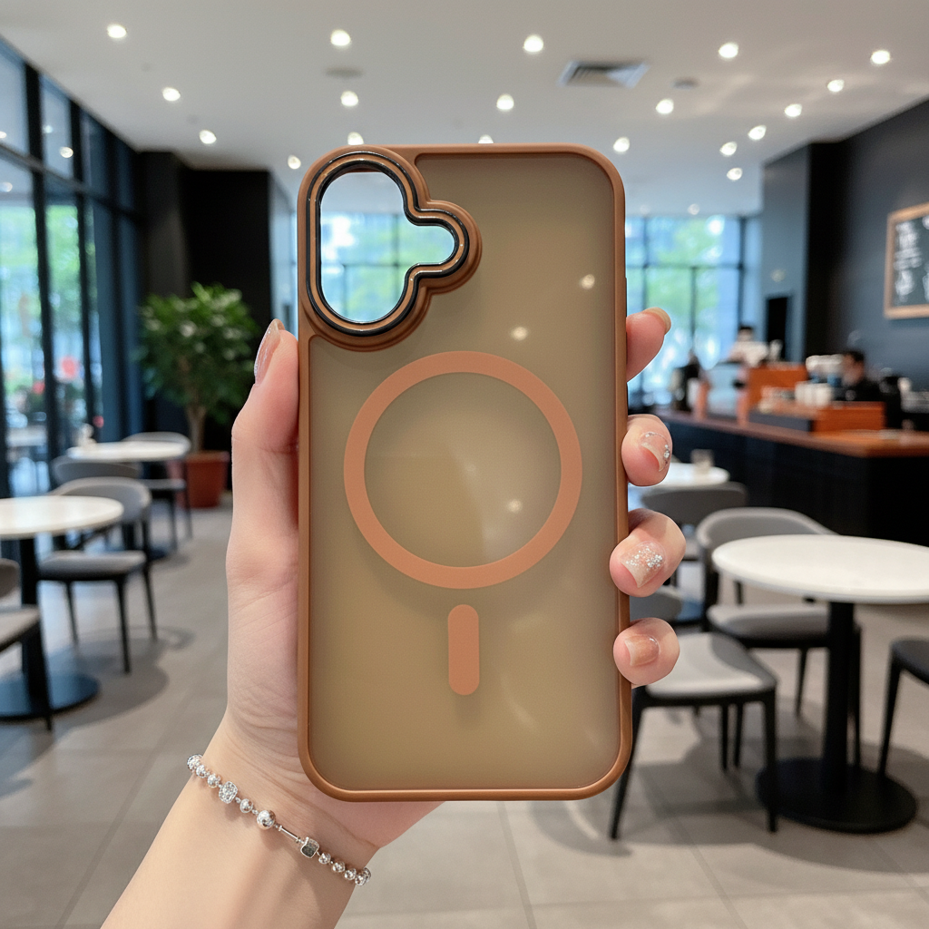 Caramel MagSafe Slim Protective Silicone Phone Cases For iPhone